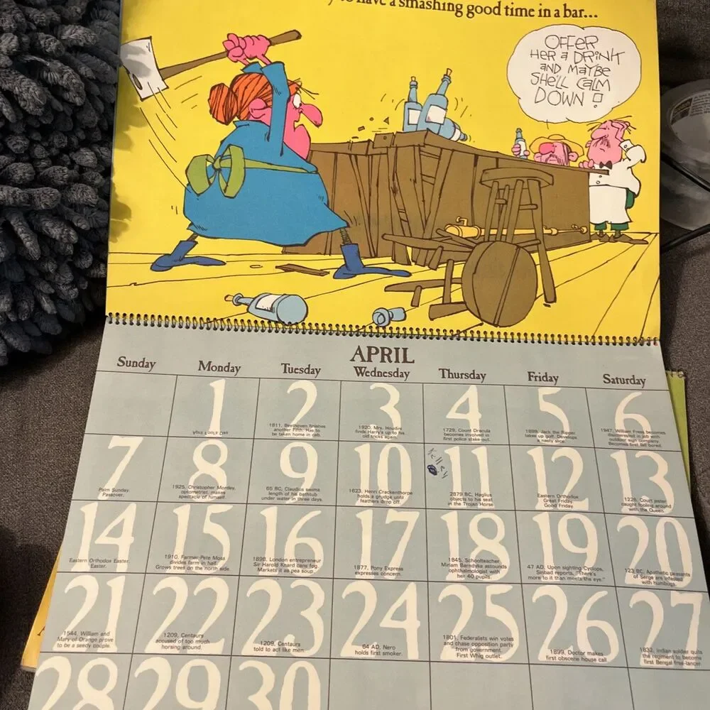 Vintage Hallmark Calendar 1974 First Ladies Historical OKT/Colson Louis Marak
